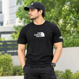 PTS02 Black Color The Notrh Face Imported China Fabric Premium Tshirt gallery 2